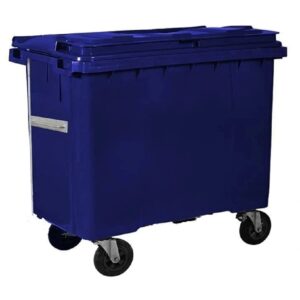 660 Litre Plastik Mavi Çöp Konteyneri