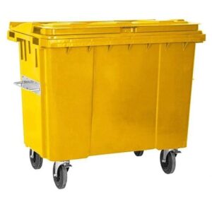 660 Litre Plastik Sarı Çöp Konteyneri