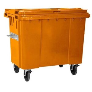 660 Litre Plastik Turuncu Çöp Konteyneri