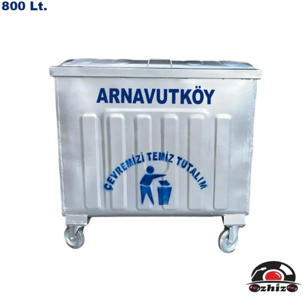 Arnavutköy 800 Litre Metal Çöp Konteyneri