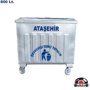 Ataşehir 800 Litre Metal Çöp Konteyneri