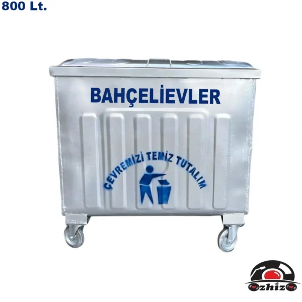 Bahçelievler 800 Litre Metal Çöp Konteyneri