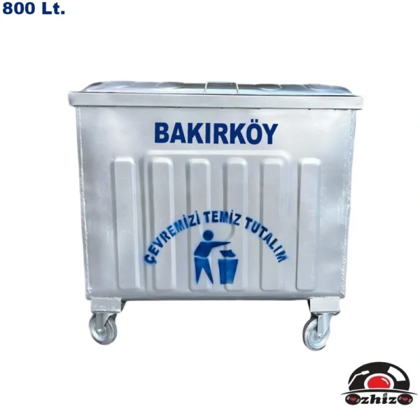 Bakırköy 800 Litre Metal Çöp Konteyneri