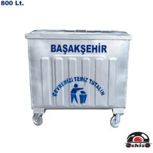 Başakşehir 800 Litre Metal Çöp Konteyneri