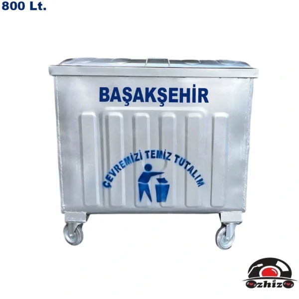 Başakşehir 800 Litre Metal Çöp Konteyneri