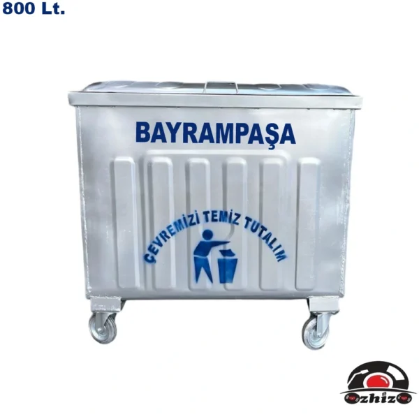 Bayrampaşa 800 Litre Metal Çöp Konteyneri