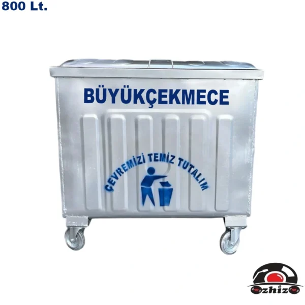 Büyükçekmece 800 Litre Metal Çöp Konteyneri