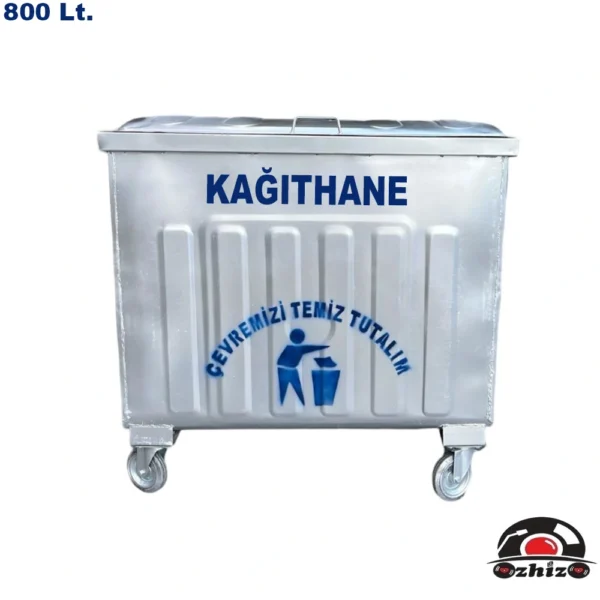 Kağıthane 800 Litre Metal Çöp Konteyneri