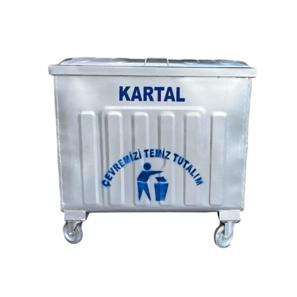 Kartal 800 Litre Metal Çöp Konteyneri