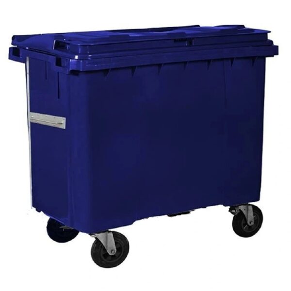 1100 Litre Plastik Mavi Çöp Konteyneri