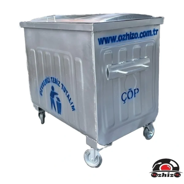 770 Litre Metal Galvaniz Çöp Konteyneri