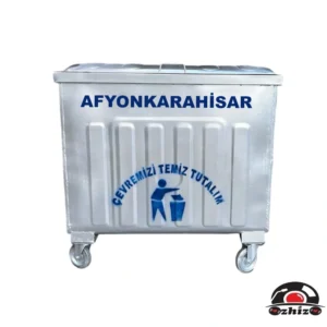 Afyonkarahisar 800 Litre Metal Çöp Konteyneri