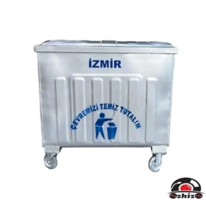 İzmir 800 Litre Metal Çöp Konteyneri