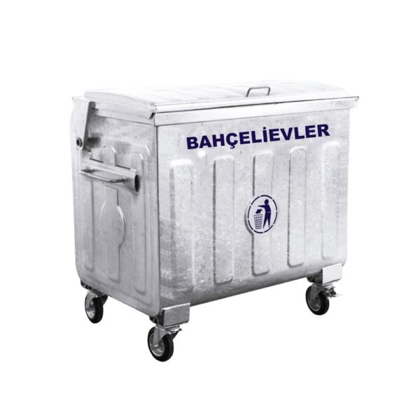 Bahçelievler Sıcak Daldırma 770 Litre Metal Çöp Konteyneri