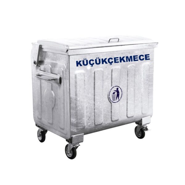 Küçükçekmece Sıcak Daldırma 770 Litre Metal Çöp Konteyneri