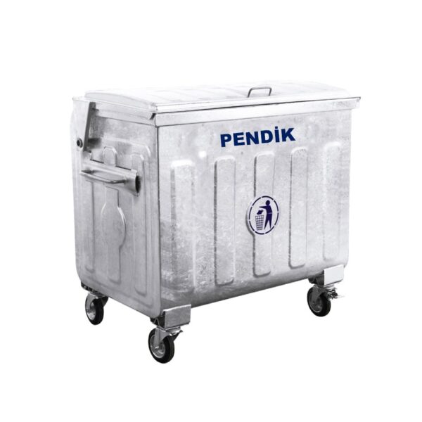 Pendik Sıcak Daldırma 770 Litre Metal Çöp Konteyneri