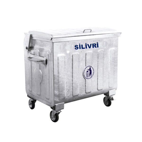 Silivri Sıcak Daldırma 770 Litre Metal Çöp Konteyneri